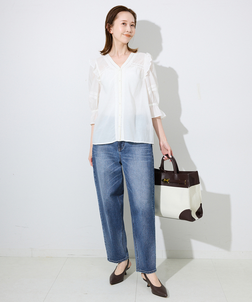 Healthy denim（ヘルシーデニム）の「《追加》HEALTHY DENIM Carrot Ankle Tapered デニム H87231803MDU（デニムパンツ・レディース・ブルー/スカイブルー・25cm/24cm/23cm/22cm）」の12枚目の写真