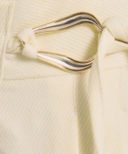 ITS'DEMO（イッツデモ）の「【手洗い可／ウエストゴム】ループベルトワイドパンツ（その他パンツ・レディース・ブラック/アイボリー/ベージュ・00）」の7枚目の写真