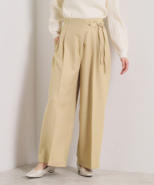 ITS'DEMO（イッツデモ）の「【手洗い可／ウエストゴム】ループベルトワイドパンツ（その他パンツ・レディース・ブラック/アイボリー/ベージュ・00）」の8枚目の写真