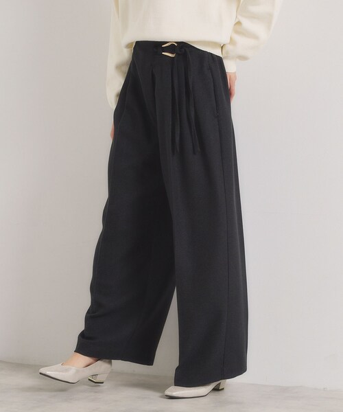 ITS'DEMO（イッツデモ）の「【手洗い可／ウエストゴム】ループベルトワイドパンツ（その他パンツ・レディース・ブラック/アイボリー/ベージュ・00）」の12枚目の写真