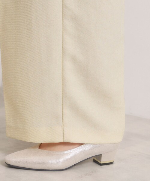 ITS'DEMO（イッツデモ）の「【手洗い可／ウエストゴム】ループベルトワイドパンツ（その他パンツ・レディース・ブラック/アイボリー/ベージュ・00）」の22枚目の写真