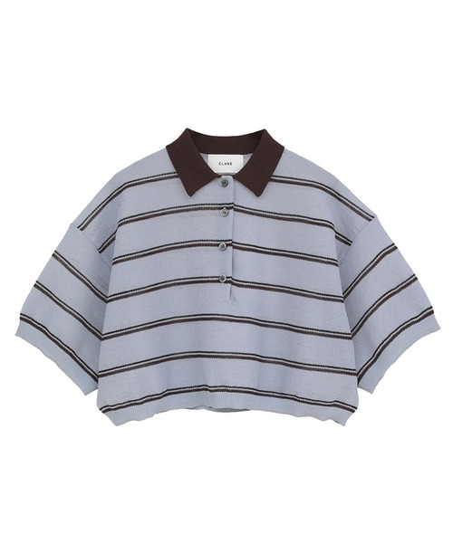 CLANE】SPONGY SHEER POLO KNIT TOPS（ニット/セーター）｜CLANE