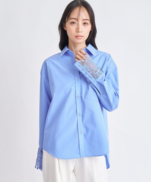 NOELA（ノエラ）の「レースカフスシャツ（シャツ/ブラウス・レディース・オフホワイト/ブルー・フリー）」の21枚目の写真