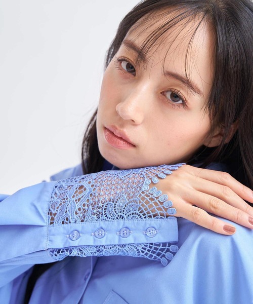 NOELA（ノエラ）の「レースカフスシャツ（シャツ/ブラウス・レディース・オフホワイト/ブルー・フリー）」の19枚目の写真