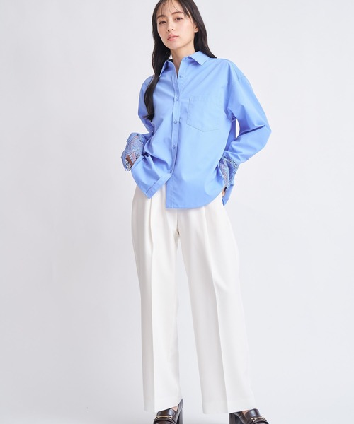 NOELA（ノエラ）の「レースカフスシャツ（シャツ/ブラウス・レディース・オフホワイト/ブルー・フリー）」の17枚目の写真