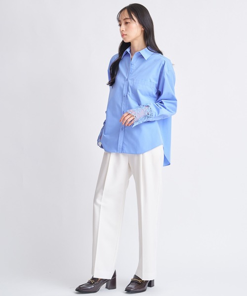 NOELA（ノエラ）の「レースカフスシャツ（シャツ/ブラウス・レディース・オフホワイト/ブルー・フリー）」の16枚目の写真