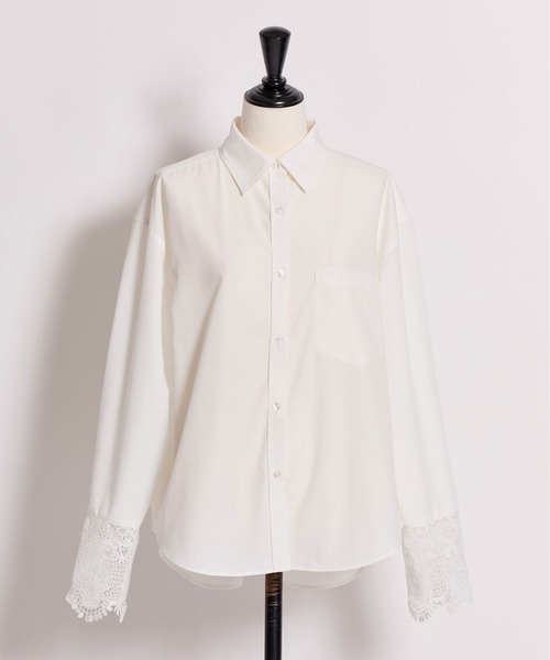 NOELA（ノエラ）の「レースカフスシャツ（シャツ/ブラウス・レディース・オフホワイト/ブルー・フリー）」の14枚目の写真