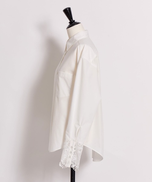 NOELA（ノエラ）の「レースカフスシャツ（シャツ/ブラウス・レディース・オフホワイト/ブルー・フリー）」の13枚目の写真