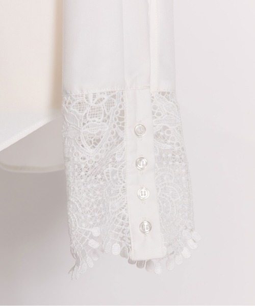 NOELA（ノエラ）の「レースカフスシャツ（シャツ/ブラウス・レディース・オフホワイト/ブルー・フリー）」の10枚目の写真