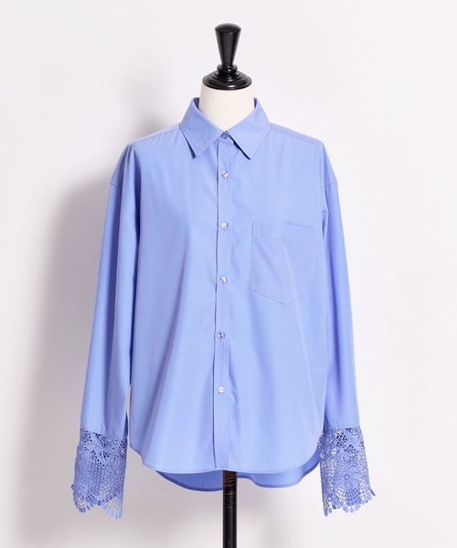 NOELA（ノエラ）の「レースカフスシャツ（シャツ/ブラウス・レディース・オフホワイト/ブルー・フリー）」の9枚目の写真