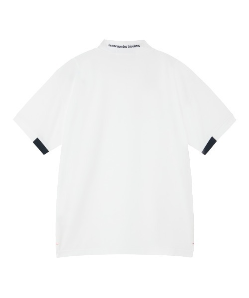 le coq sportif GOLF(ルコックスポルティフゴルフ)の「【le coq sportif GOLF】吸汗速乾/ストレッチ/遮熱/UV CUT(UPF50+) マーキングデザイン半袖モックネックシャツ ゴルフウェア(Tシャツ/カットソー・メンズ・ベージュ/ネイビー/ホワイト・XL/L/M/3L)」の4枚目の写真