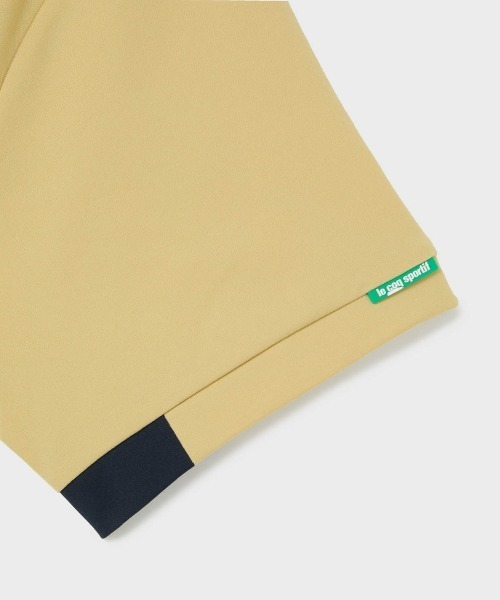 le coq sportif GOLF(ルコックスポルティフゴルフ)の「【le coq sportif GOLF】吸汗速乾/ストレッチ/遮熱/UV CUT(UPF50+) マーキングデザイン半袖モックネックシャツ ゴルフウェア(Tシャツ/カットソー・メンズ・ベージュ/ネイビー/ホワイト・XL/L/M/3L)」の7枚目の写真