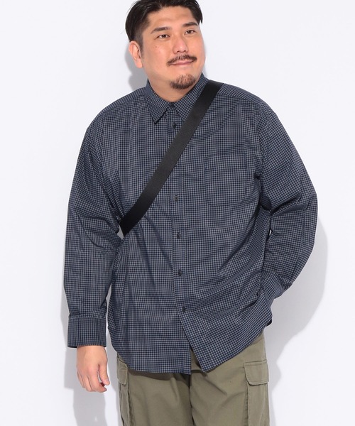 B&T CLUB(ビーティークラブ)の「ノーアイロン シャツ 長袖 メンズ 大きいサイズ チェック ストライプ ストレッチ B&T CLUB (ビーアンドティークラブ)(シャツ/ブラウス・メンズ・ブラウン/ブルー/ネイビー/ホワイト・X2(4L~5L)/X1(3L~4L)/X3(6L~7L))」の6枚目の写真