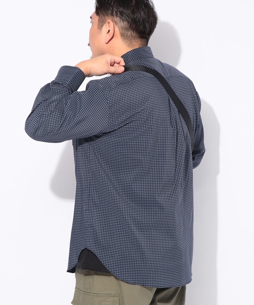 B&T CLUB(ビーティークラブ)の「ノーアイロン シャツ 長袖 メンズ 大きいサイズ チェック ストライプ ストレッチ B&T CLUB (ビーアンドティークラブ)(シャツ/ブラウス・メンズ・ブラウン/ブルー/ネイビー/ホワイト・X2(4L~5L)/X1(3L~4L)/X3(6L~7L))」の13枚目の写真