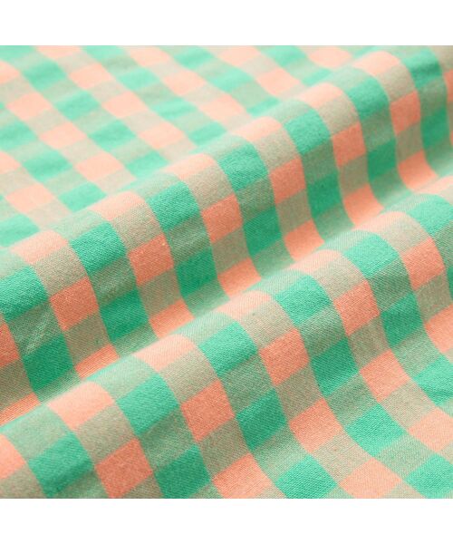 Francfranc（フランフラン）の「フリルチェック クッションカバー 450×450 グリーン×オレンジ（A-053）（クッション/クッションカバー・レディース・グリーン・FREE）」の6枚目の写真