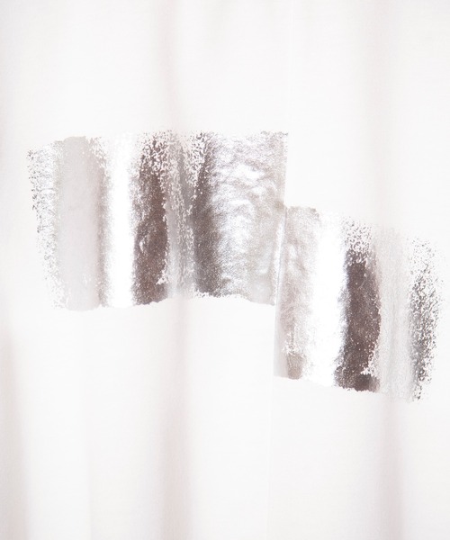 OSMOSIS（オズモーシス）の「箔プリント切替プルオーバー（Tシャツ/カットソー・レディース・ホワイト/ブラック/アッシュグレー・ONE SIZE）」の21枚目の写真