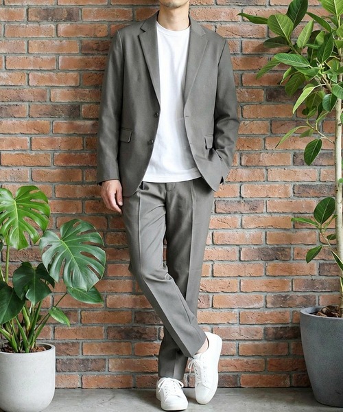 TopIsm（トップイズム）の「シングルノッチドラベル 2つボタン セットアップスーツ（セットアップ・メンズ・ブラック/グレイッシュベージュ/ブルーグレー/スモークグレー/ネイビー/ブラウン・L/XL/M）」の3枚目の写真