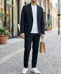 TopIsm（トップイズム）の「シングルノッチドラベル 2つボタン セットアップスーツ（セットアップ）」