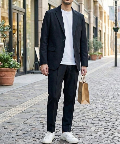 TopIsm（トップイズム）の「シングルノッチドラベル 2つボタン セットアップスーツ（セットアップ・メンズ・ブラック/グレイッシュベージュ/ブルーグレー/スモークグレー/ネイビー/ブラウン・L/XL/M）」の6枚目の写真