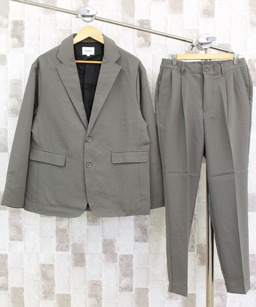 TopIsm（トップイズム）の「シングルノッチドラベル 2つボタン セットアップスーツ（セットアップ・メンズ・ブラック/グレイッシュベージュ/ブルーグレー/スモークグレー/ネイビー/ブラウン・L/XL/M）」の15枚目の写真