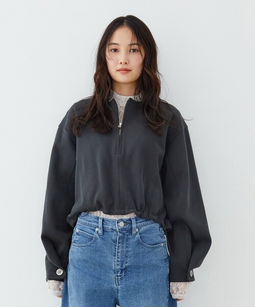 UNITED TOKYO（ユナイテッドトウキョウ）の「【新作】タックフォルムスリーブカットプルオーバー｜ウォッシャブル/レイヤード/春服（スウェット・レディース・グリーン/レッド/アイボリー/グレー・FREE）」の19枚目の写真