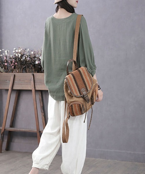 Flugge(フラッジー)の「袖フリル七分丈カットソー(Tシャツ/カットソー・レディース・イエロー/グリーン・MEDIUM/LARGE)」の4枚目の写真