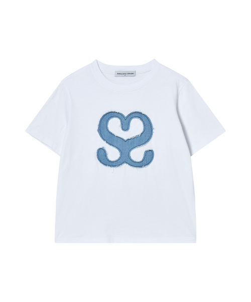AWESOME STUDIO(オーサムスタジオ)の「ニューシンボルデニムパッチ半袖Tシャツホワイト(Tシャツ/カットソー・レディース・ホワイト・FREE)」の6枚目の写真