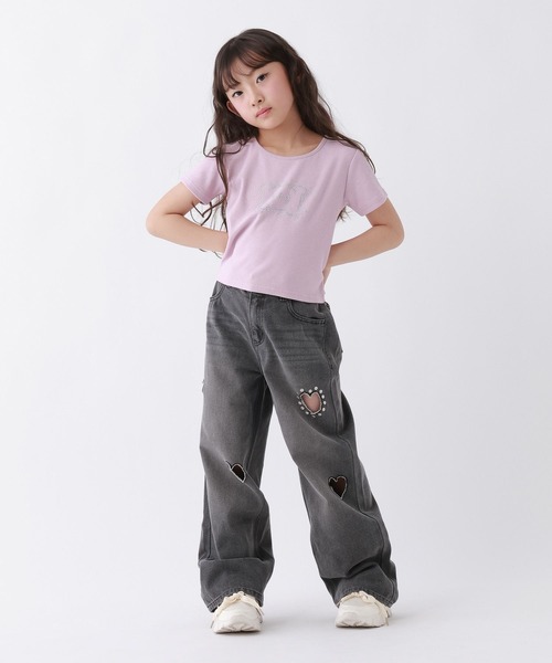 10C REPIPI（ジューシーレピピ）の「【10C REPIPI】ハートホールデニムパンツ（デニムパンツ・キッズ・ブルー/ブラック・110cm/120cm/130cm/140cm）」の3枚目の写真