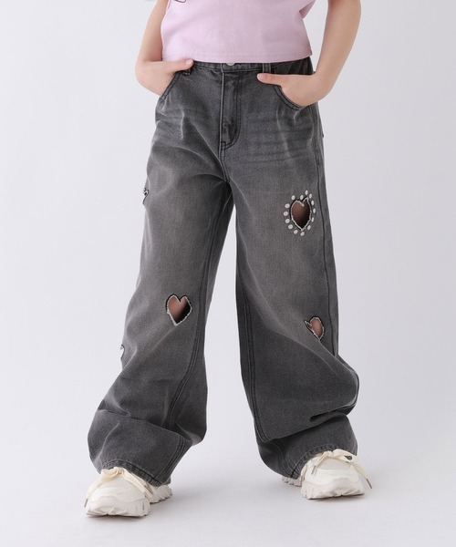 10C REPIPI（ジューシーレピピ）の「【10C REPIPI】ハートホールデニムパンツ（デニムパンツ・キッズ・ブルー/ブラック・110cm/120cm/130cm/140cm）」の6枚目の写真