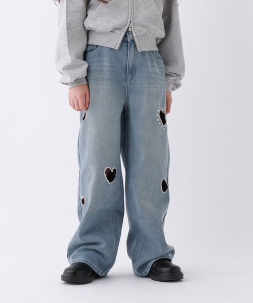 10C REPIPI（ジューシーレピピ）の「【10C REPIPI】ハートホールデニムパンツ（デニムパンツ・キッズ・ブルー/ブラック・110cm/120cm/130cm/140cm）」の10枚目の写真