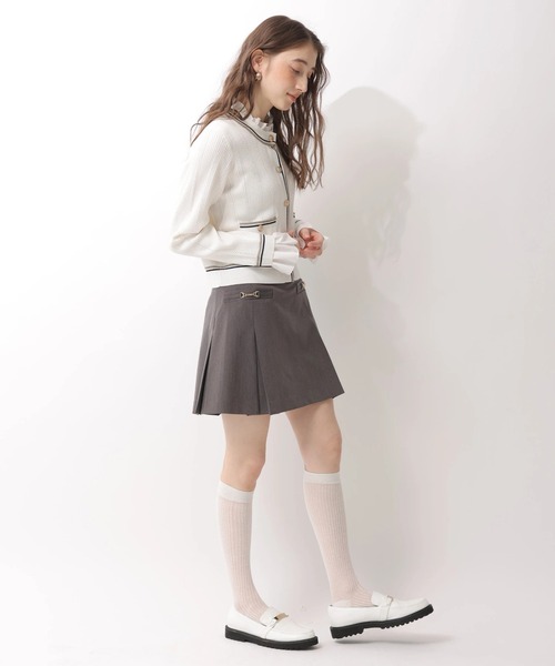 Rirandture（リランドチュール）の「フリルレイヤードニットジャケット（ニット/セーター・レディース・グレー/ピンク/ネイビー/ホワイト・2）」の17枚目の写真