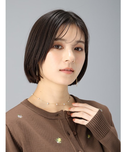 Edit Sheen(エディットシーン)の「パールポイントステーションネックレス(ネックレス・レディース・ゴールド・FREE)」の6枚目の写真