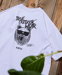 限定展開 KAVU×FREAK'S STORE カブー 別注 ビッグシルエット バックプリント Tシャツ BEAR