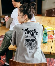 限定展開 KAVU×FREAK'S STORE カブー 別注 ビッグシルエット バックプリント Tシャツ BEAR