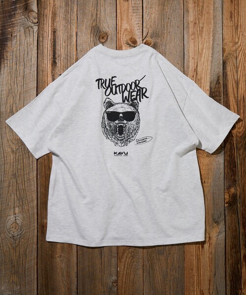 FREAK'S STORE(フリークスストア)の「限定展開 KAVU×FREAK'S STORE カブー 別注 ビッグシルエット バックプリント Tシャツ BEAR(Tシャツ/カットソー・メンズ・ホワイト/スミクロ/アッシュグレー/グレイッシュベージュ・LARGE/MEDIUM/SMALL)」の20枚目の写真