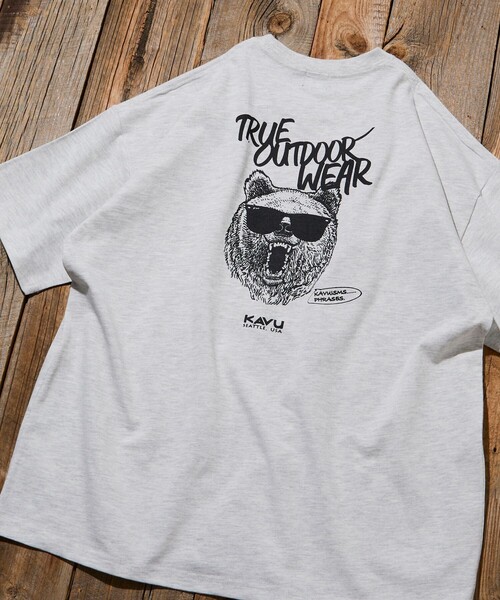 FREAK'S STORE(フリークスストア)の「限定展開 KAVU×FREAK'S STORE カブー 別注 ビッグシルエット バックプリント Tシャツ BEAR(Tシャツ/カットソー・メンズ・ホワイト/スミクロ/アッシュグレー/グレイッシュベージュ・LARGE/MEDIUM/SMALL)」の21枚目の写真