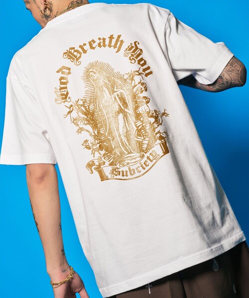 Subciety(サブサエティ)の「Skull maria tee(Tシャツ/カットソー・メンズ・ブラック/スミクロ/ホワイト・SMALL/MEDIUM/LARGE/X-LARGE/XX-LARGE)」の17枚目の写真
