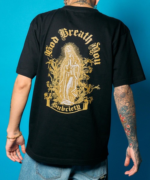 Subciety（サブサエティ）の「Skull maria tee（Tシャツ/カットソー・メンズ・ブラック/スミクロ/ホワイト・SMALL/MEDIUM/LARGE/X-LARGE/XX-LARGE）」の2枚目の写真