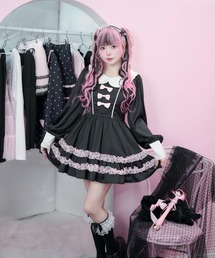 Magia Charm（マギアチャーム）の「リボンフリルサテンワンピース（ワンピース）」