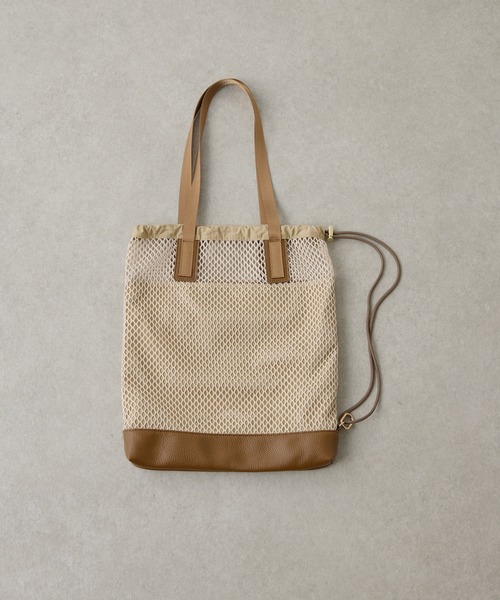 COLLAGE GALLARDAGALANTE（コラージュガリャルダガランテ）の「PAPILLONNER/メッシュ2WAYトートバッグ（トートバッグ・レディース・ブラック/ベージュ・FREE）」の13枚目の写真