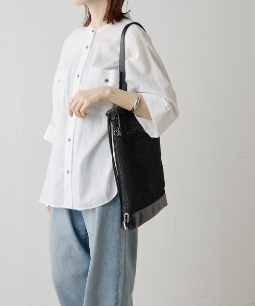 COLLAGE GALLARDAGALANTE（コラージュガリャルダガランテ）の「PAPILLONNER/メッシュ2WAYトートバッグ（トートバッグ・レディース・ブラック/ベージュ・FREE）」の18枚目の写真