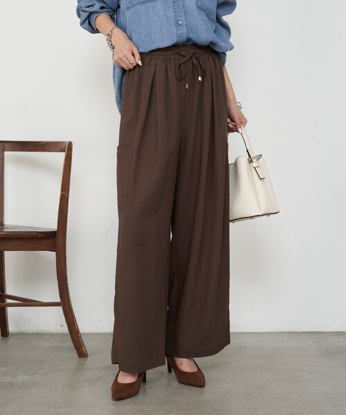 Jena espace merveilleux(ジェナ エスパスメルヴェイユ)の「【大人カジュアルに決まる】テンセルリネンカーゴパンツ(その他パンツ・レディース・ベージュ/カーキ/チャコールグレー・FREE)」の14枚目の写真