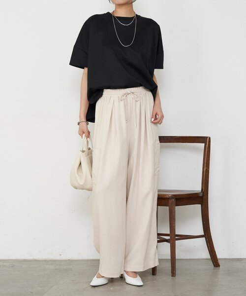 Jena espace merveilleux(ジェナ エスパスメルヴェイユ)の「【大人カジュアルに決まる】テンセルリネンカーゴパンツ(その他パンツ・レディース・ベージュ/カーキ/チャコールグレー・FREE)」の15枚目の写真