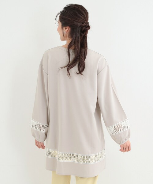 SHOO・LA・RUE（シューラルー）の「レース切り替えチュニックワンピース（チュニック・レディース・ネイビー/グリーン系/ライトグレー・04/03/02/01）」の5枚目の写真