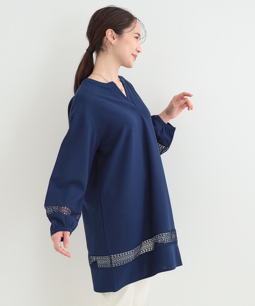 SHOO・LA・RUE（シューラルー）の「レース切り替えチュニックワンピース（チュニック・レディース・ネイビー/グリーン系/ライトグレー・04/03/02/01）」の13枚目の写真