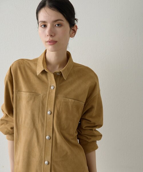 Whim Gazette（ウィムガゼット）の「スエードシャツジャケット（その他アウター・レディース・キャメル・FREE）」の10枚目の写真