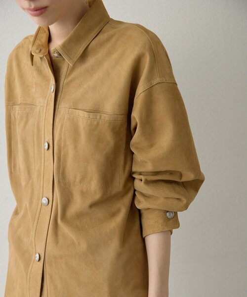Whim Gazette（ウィムガゼット）の「スエードシャツジャケット（その他アウター・レディース・キャメル・FREE）」の11枚目の写真