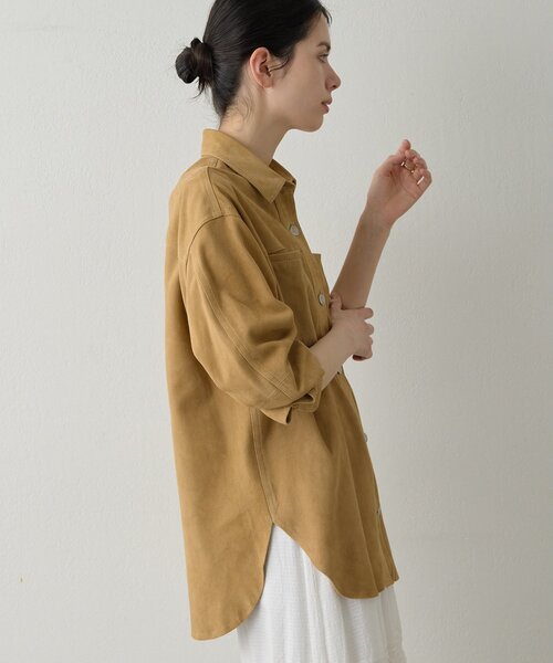 Whim Gazette（ウィムガゼット）の「スエードシャツジャケット（その他アウター・レディース・キャメル・FREE）」の9枚目の写真