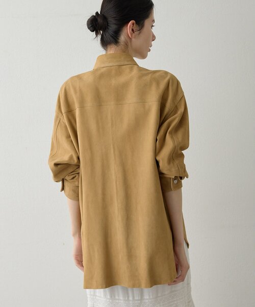 Whim Gazette（ウィムガゼット）の「スエードシャツジャケット（その他アウター・レディース・キャメル・FREE）」の6枚目の写真