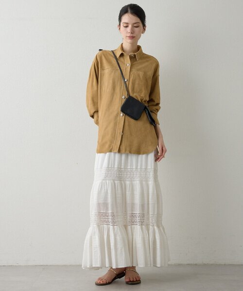 Whim Gazette（ウィムガゼット）の「スエードシャツジャケット（その他アウター・レディース・キャメル・FREE）」の12枚目の写真